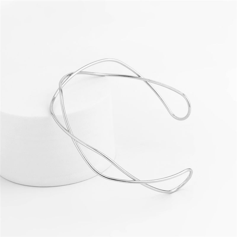 2025 Új érkezések Vintage fém dróttal készült nyomatékok Choker nyaklánc női gallérral punk arany színű nyitott mandzsetta állítható lánc grunge ékszerek_voghion.com