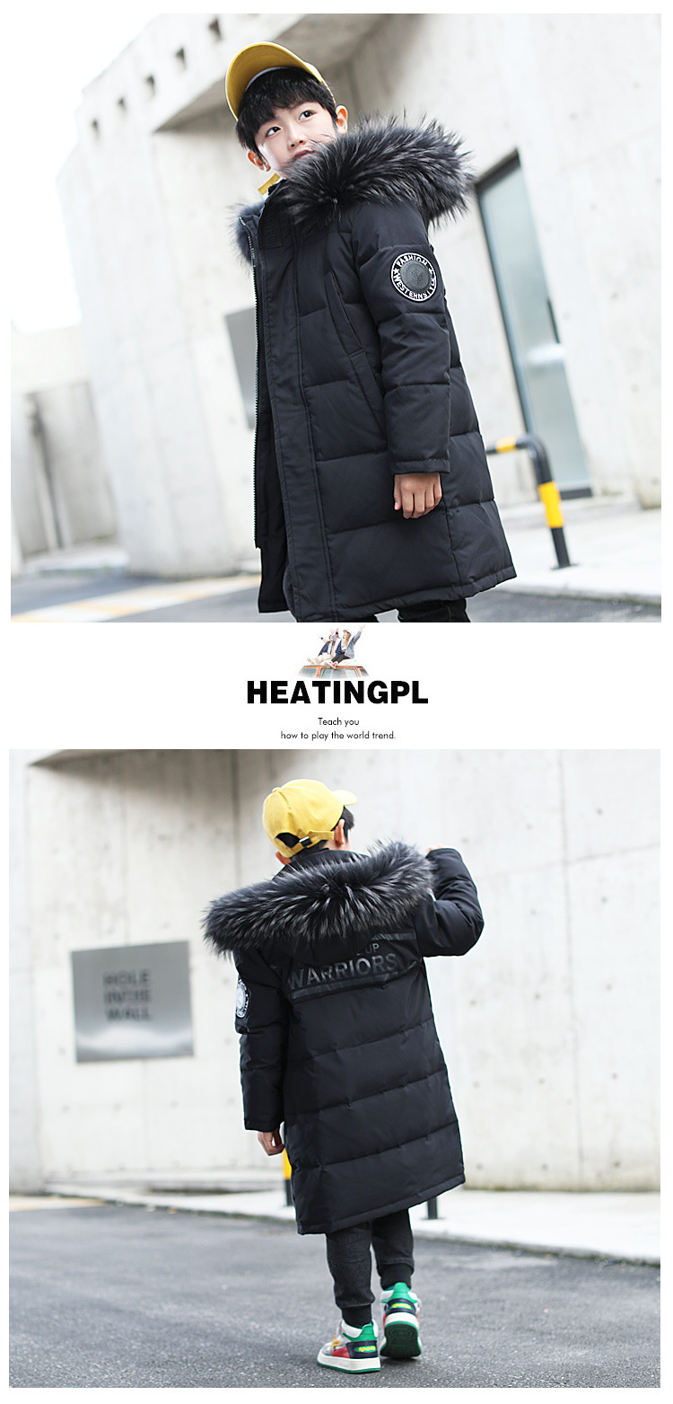 Roupas infantis jaqueta para meninos engrossada crianças médias e grandes novas crianças estilo médio e longo inverno jaqueta estilo meninos atacado_voghion.com