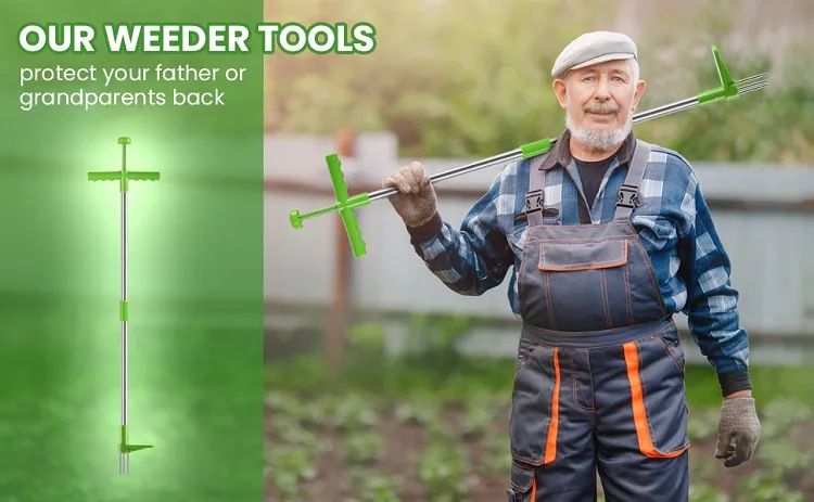 Garden Puller Remover Double Section Split Aluminum Tube Manual Ing And Digging Wild Vegetables Gardening Tools_voghion.com