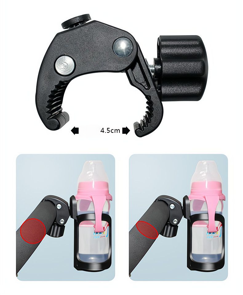 Stroller Cup Baby Walking Essential Electric Bicycle Water Bottle Holder No Drilling Adjustable Hook_voghion.com