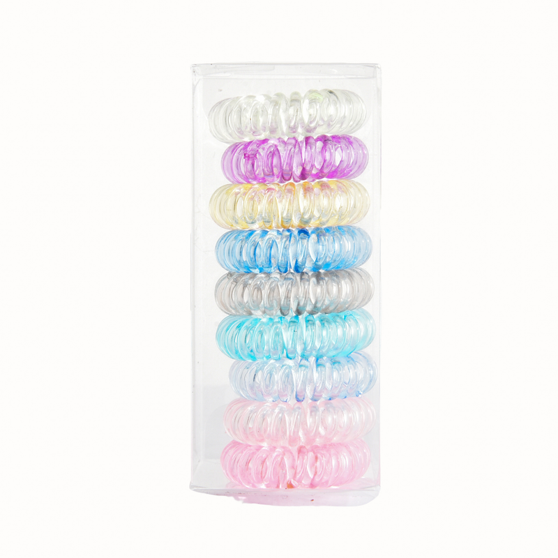 Elastici per capelli a spirale da 9 pezzi senza piega, elastici per capelli a spirale, elastici per capelli con cavo telefonico, elastici per coda di cavallo da donna_voghion.com