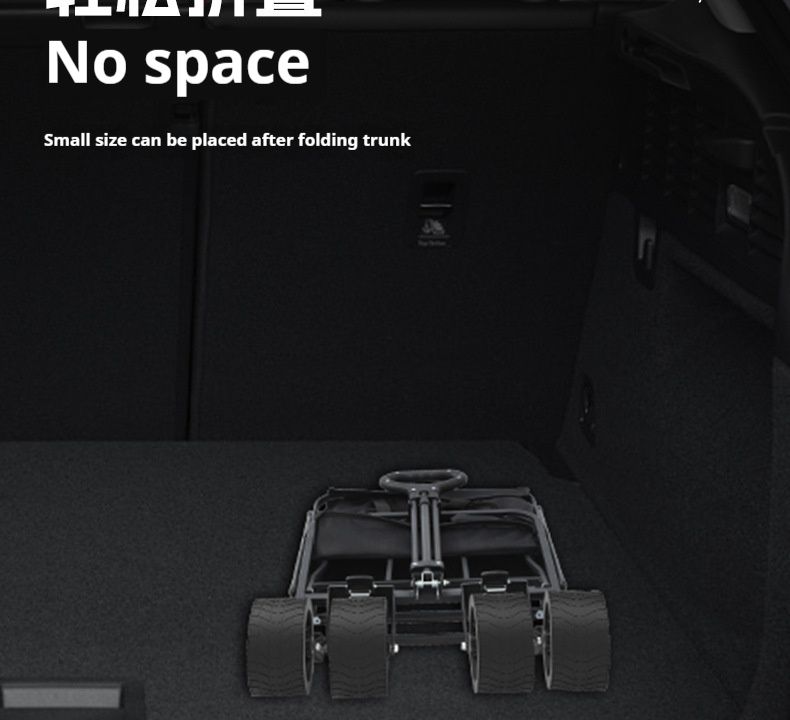 Outdoor Foldable Stall Rear Door Camping Cart, Portable Large Capacity Shopping Cart_voghion.com