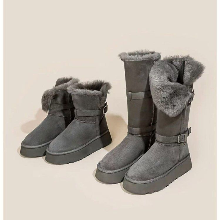 Women's Shoes Popular Version Snow Boots Cow Suede (grinding_voghion.com