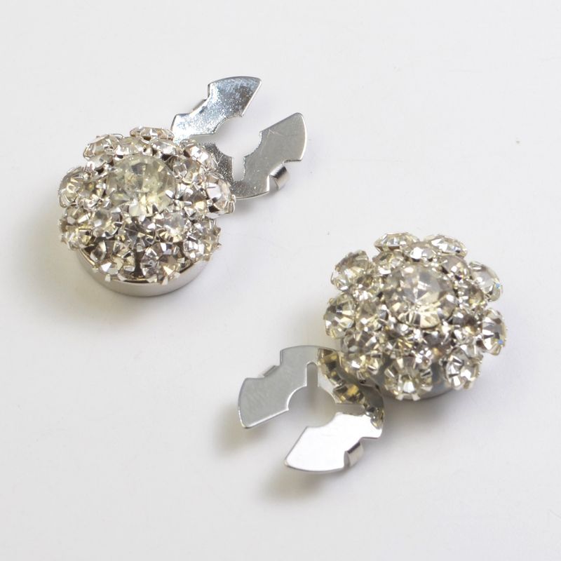 Fashion Pearl Shirt Cufflink Flower Collar Rhinestone Decorative Button Cover_voghion.com