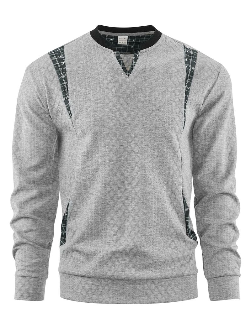 Felpa da uomo con cappuccio e collo a V, colore a contrasto, Independent Station, tendenza di tendenza_voghion.com