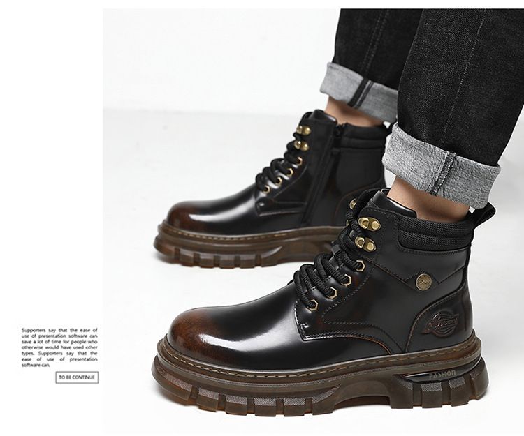 Britische Retro Leder Plattform für Mode Casual Arbeit Schuhe Männlich Herbst Winter Neue Designer Stiefeletten Männer_voghion.com