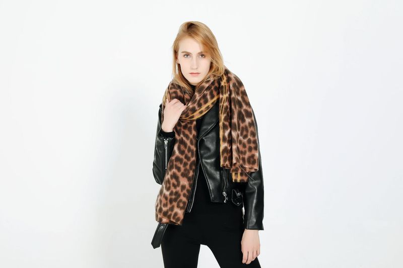 Topel in debel šal z leopardjim vzorcem za ženske_voghion.com