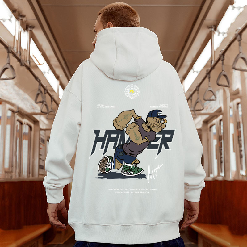 Hip-hop tendance, dessin animé à la mode pour hommes, surdimensionné et gros sweat à capuche, 8XL_voghion.com