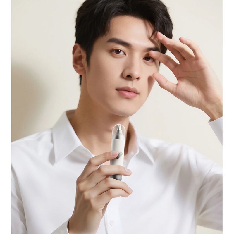 K007 Two-in-One Electric Nose Hair Trimmer Portable Mini Multi-Functional Double-Headed Shaver_voghion.com