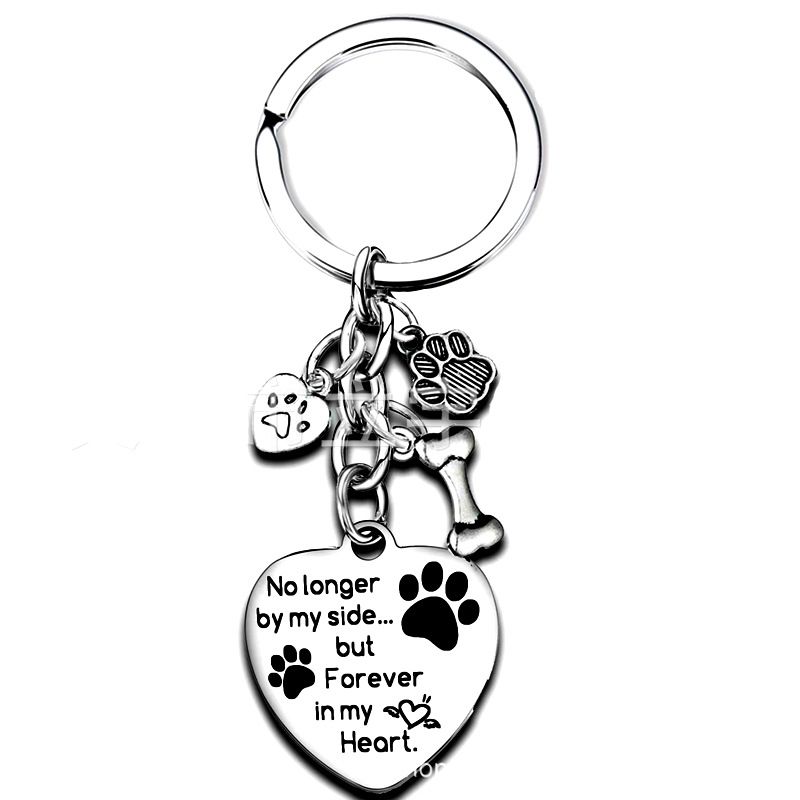 non più al mio fianco, portachiavi inciso in acciaio inossidabile, piccoli regali commemorativi per cani e gatti_voghion.com