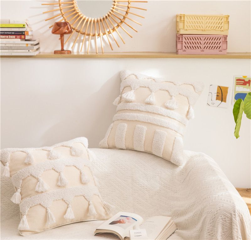 Copricuscino per divano con ricamo geometrico in velluto tridimensionale in stile nordico, decorazione per la casa, federa con ricamo trapuntato_voghion.com