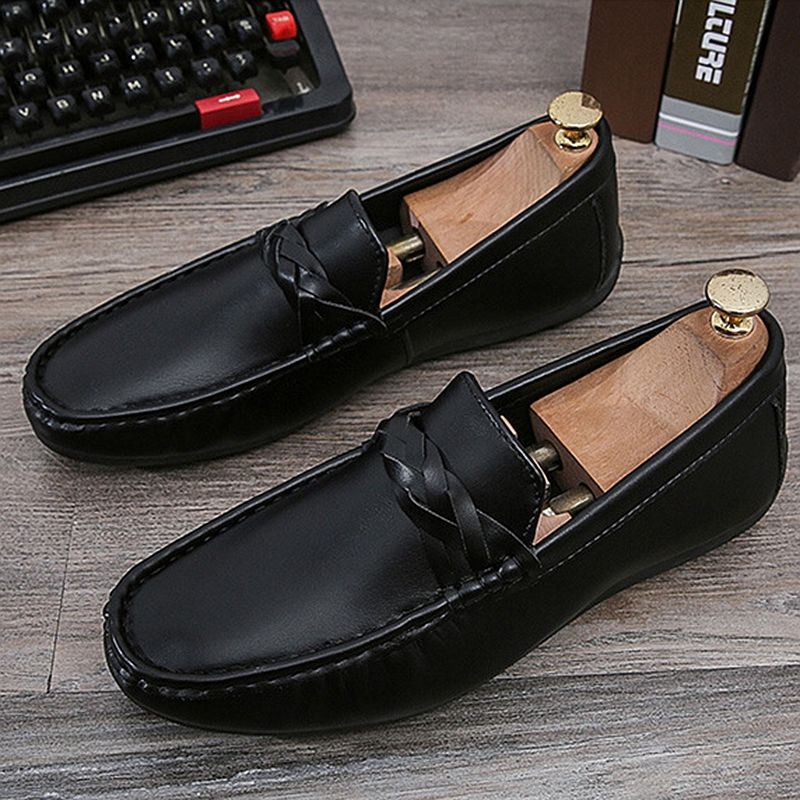 SHLIANG Fashion Men Loafers Leather Casual Shoes High Quality Slip on Business Non-Slip Comfy Classic Driving Shoes SB043_voghion.com