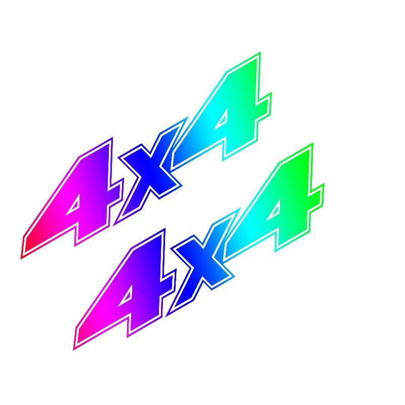 Ανακλαστικά αυτοκόλλητα αμαξώματος αυτοκινήτου, αυτοκόλλητα πλαϊνών πορτών 4X4, αυτοκόλλητα φορτηγού, δαντελένια ψηφιακά αυτοκόλλητα, ένα ζευγάρι_voghion.com