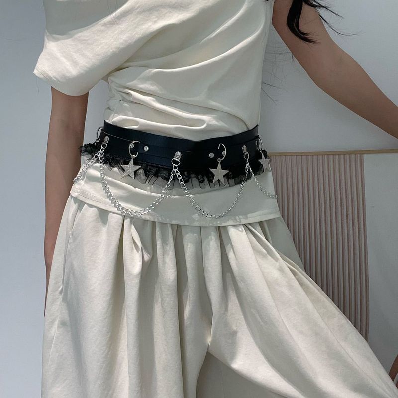 Cintura con catena e frange in metallo da donna_voghion.com