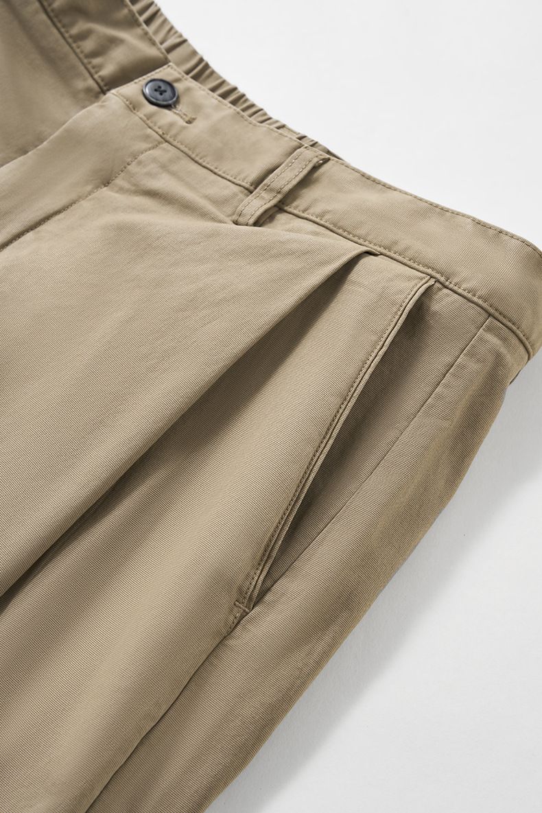 Herren-Cargohose mit weitem Bein und Bundfalten – Streetwear-Essential, 98 % Baumwolle und Stretch, Oversize-Passform (Schwarz/Khaki/Grau, S-XL)_voghion.com