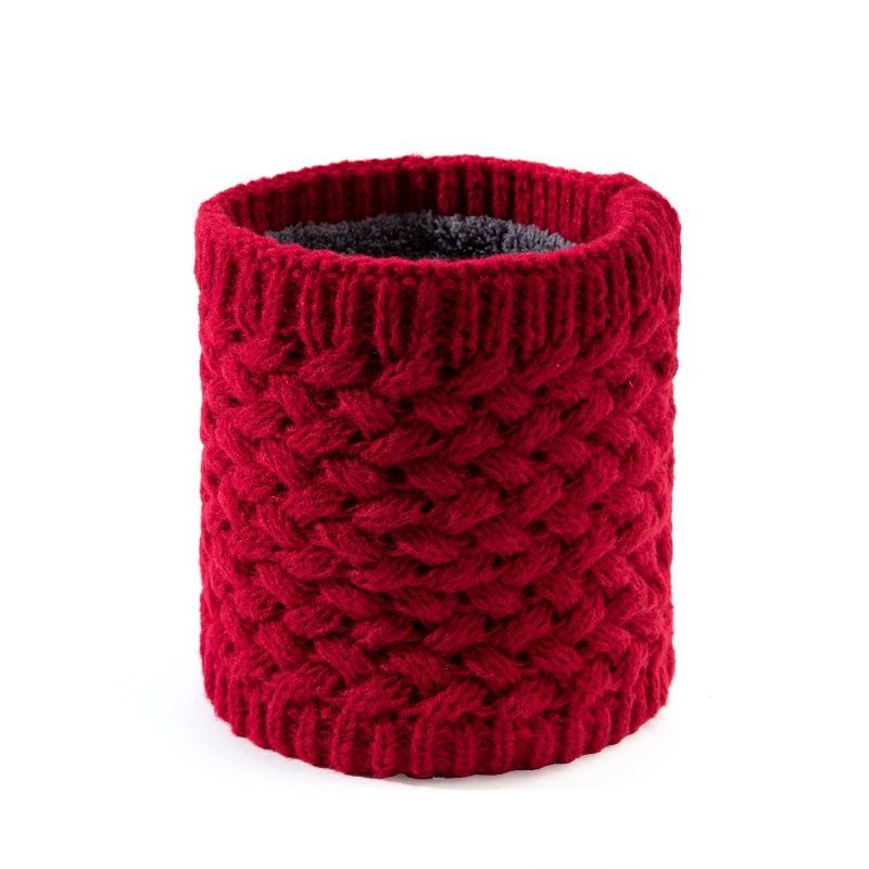 Sciarpa invernale da donna versatile per protezione della testa e del collo, da uomo, spessa, tinta unita, calda, lavorata a maglia_voghion.com