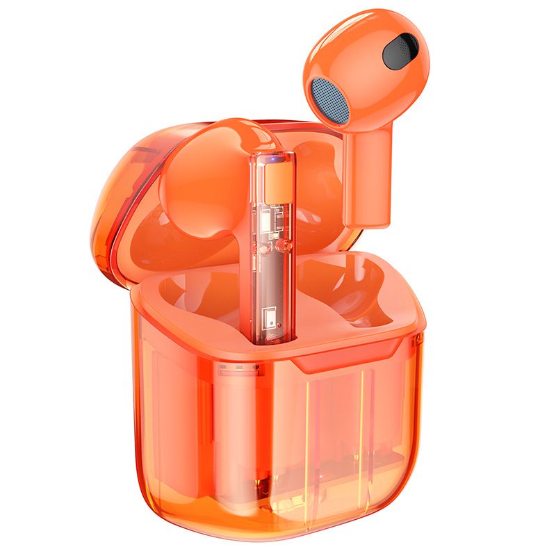 Music Festival BW23 New Transparent Bluetooth Small Crystal Color TWS Sports Running Music Earphones_voghion.com