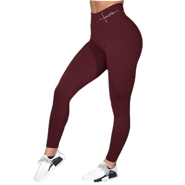 High Waist Yoga Pants With Butt Lifting Effect - Stretchy Tummy Control Leggings For Women, Breathable Workout Running Pants_voghion.com