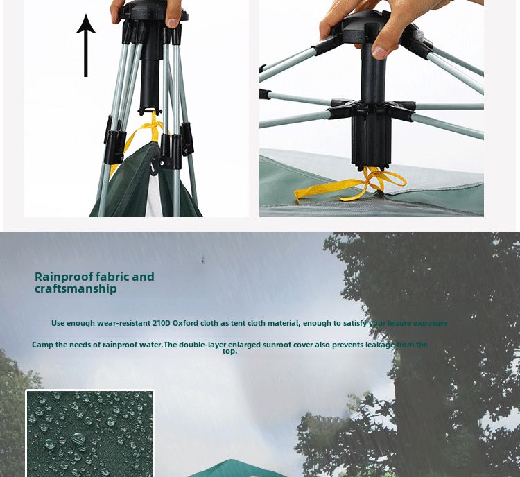 Attrezzatura per esterni Viaggi all'aperto Tenda da campeggio Tenda da esterno Campeggio automatico Forniture portatili_voghion.com
