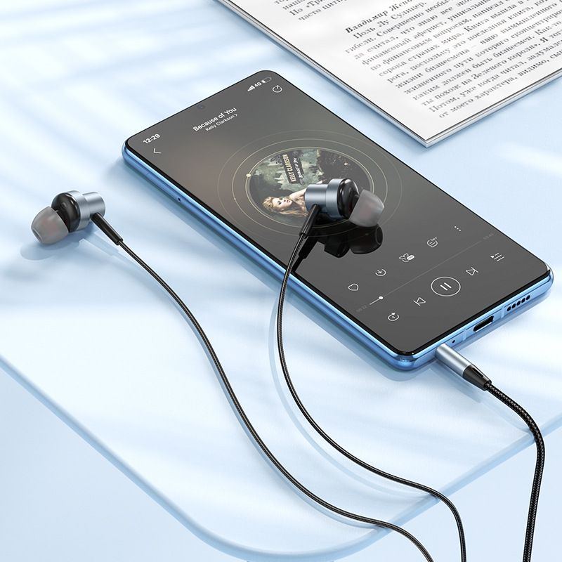 Music Festival BM87 Neues 3,5-mm-Kabel-gesteuertes Metallband für Sport und Laufen, kabelgebundene Kopfhörer_voghion.com