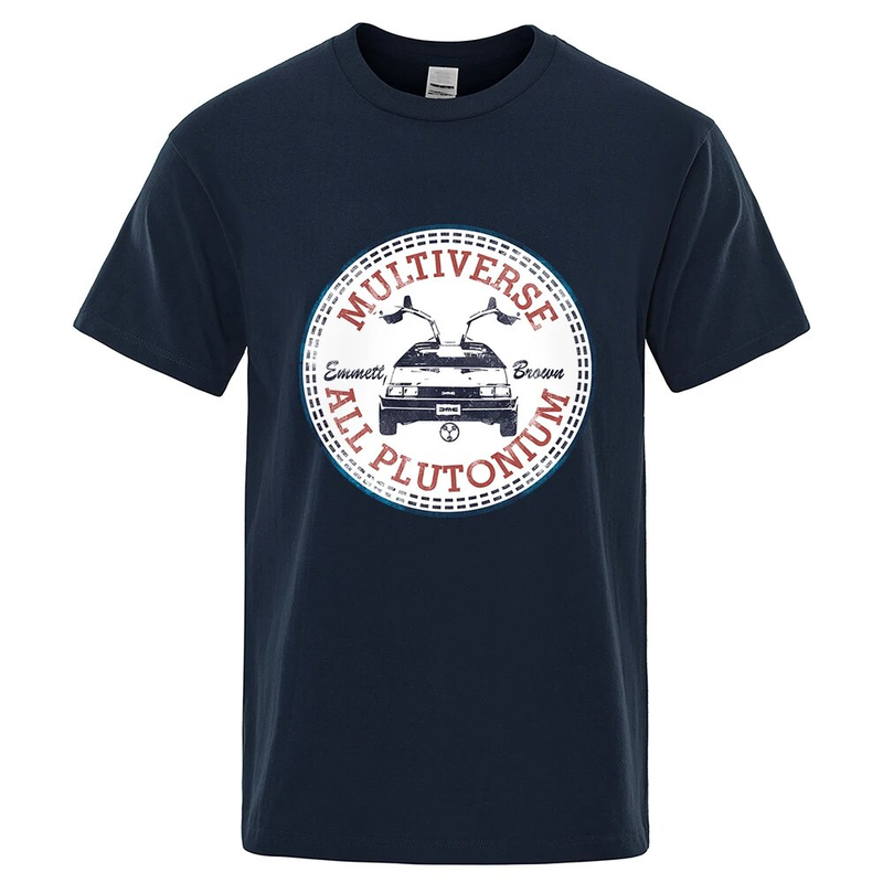 Back To The Future Multiverse All Plutonium T-Shirt Men Vintage Movie T Shirt Fashion Cotton Short Sleeve Summer_voghion.com