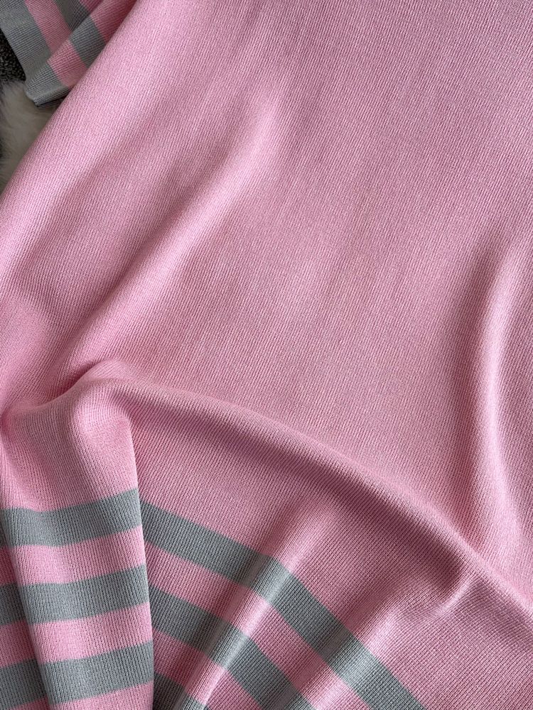 2024 Nuevo traje de moda para mujer primavera estilo coreano cuello en V suelto contraste de color tejido de dos piezas cintura alta pantalones de pierna ancha_voghion.com
