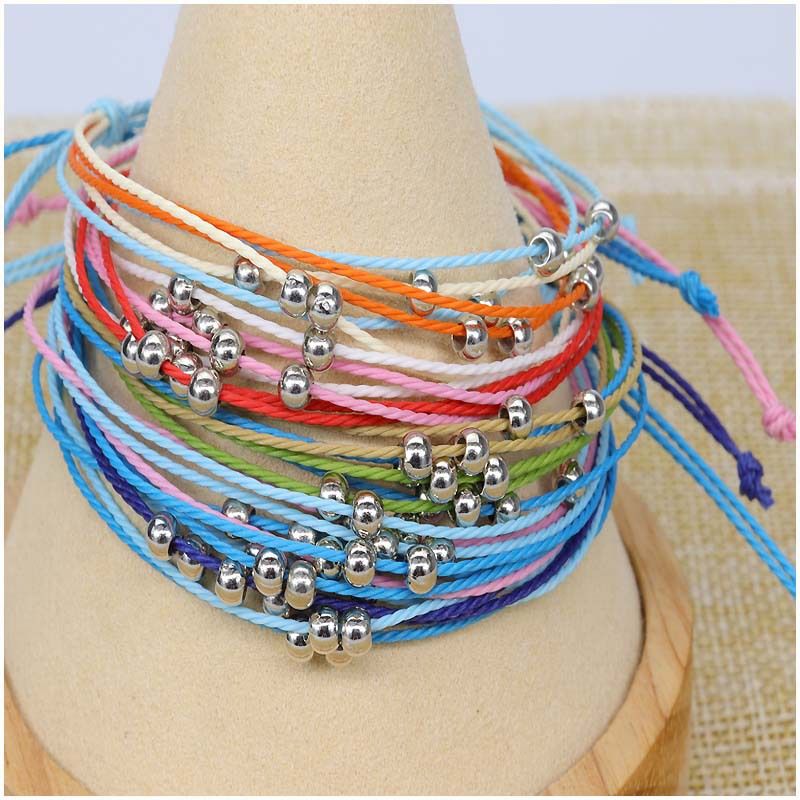 Bohemian Wax Thread Hand-woven 6-wire Beaded Bracelet_voghion.com