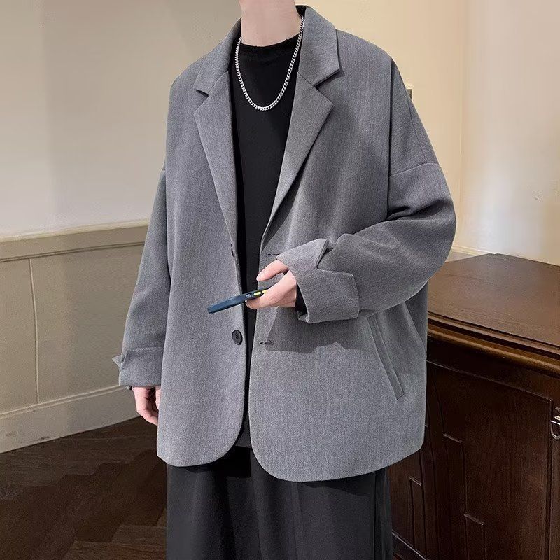 CT Spring And Autumn Small Blazer For Men, Korean Style Loose Trendy Student Casual Suit, New Versatile Stylish Simple_voghion.com