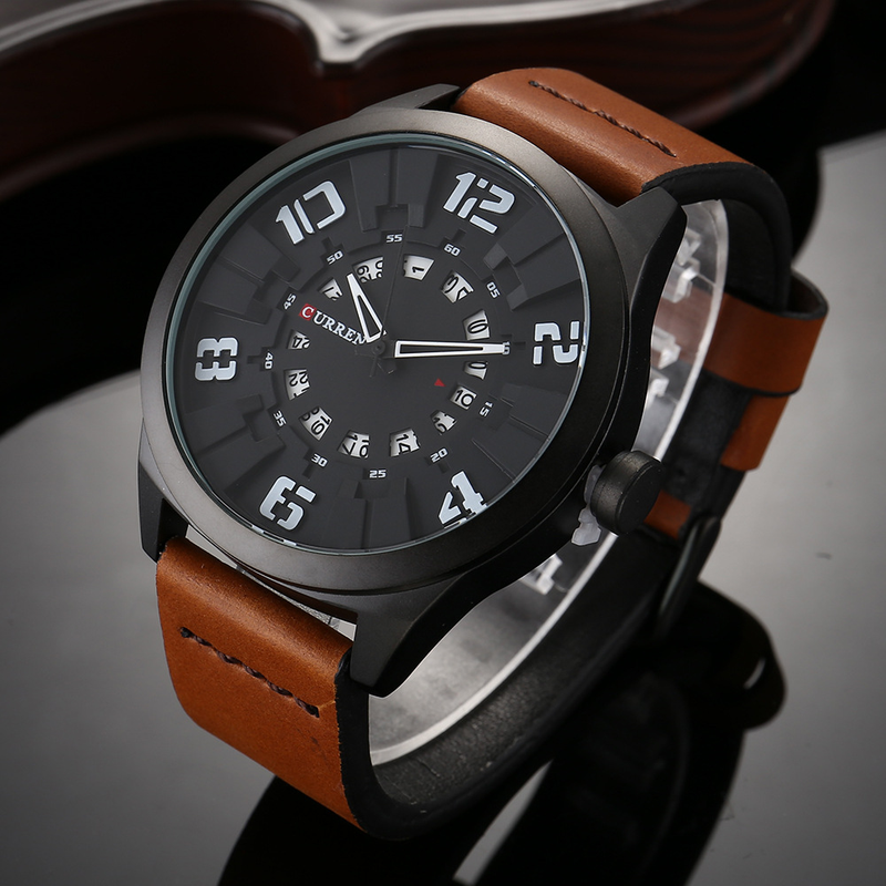 CURREN Carryon M8258 Orologio da uomo al quarzo impermeabile con cintura calendario_voghion.com