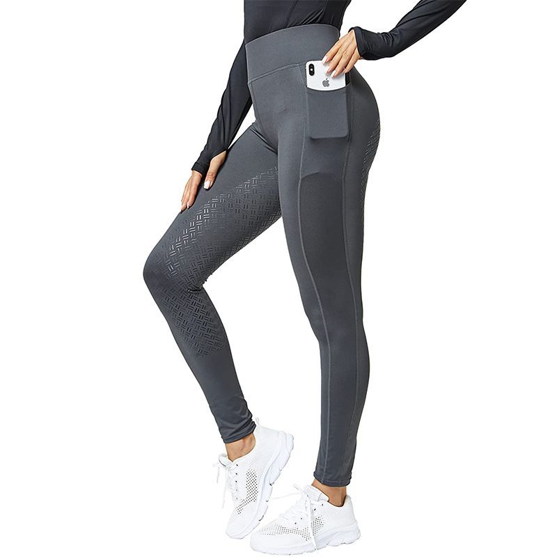Full Seat Casual Jodhpurs Women Equestrian Sportswear Elastic High Waist Slim Fit Riding Pants With Anti-Slip Rubber_voghion.com