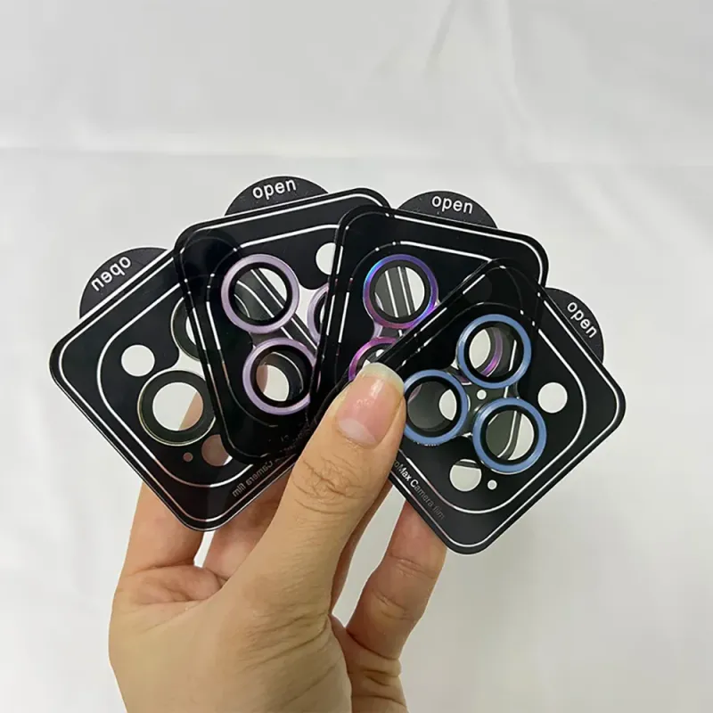 Camera Lens Protection For IPhone 16 15 14 13 Pro Max Plus 5G Solid Colour Colorful Tempered Glass Lens Screen Protector_voghion.com