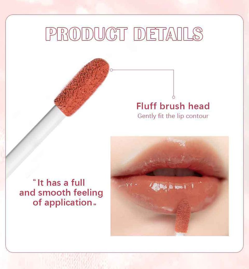 Lip Plumper hidratáló ajakfény Extrém teltebb dúsító ajakfény Színezett ajakfény Csillámos ajkak Smink 6 színben_voghion.com