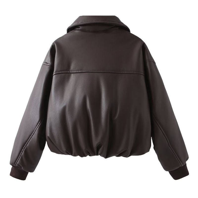 Neue verdickte Baumwolljacke, Lederjacke für Frauen F824017_voghion.com