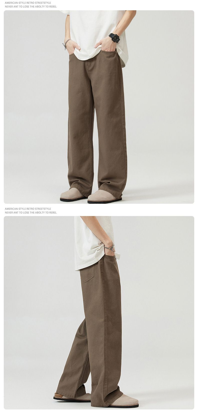 Herrkläder Baggy Jeans Maillard Jeans Herr- och Dambyxor Casual Lösa Raka Byxor med Vida Ben_voghion.com