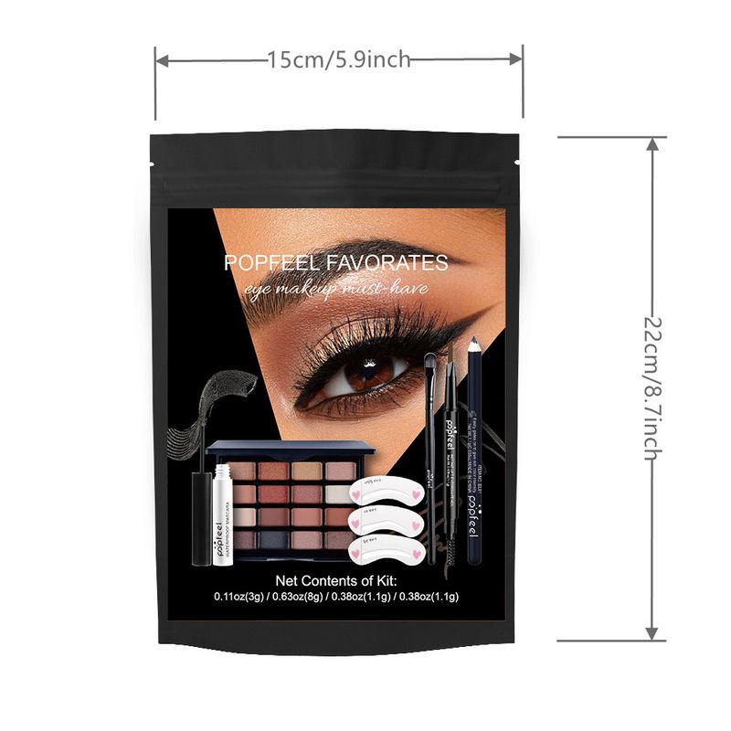 Makeup Sets POPFEEL Makeup Set Eye Shadow Lipstick Lip Gloss Eyebrow Pencil Eyeliner Combination Cosmetics Set_voghion.com