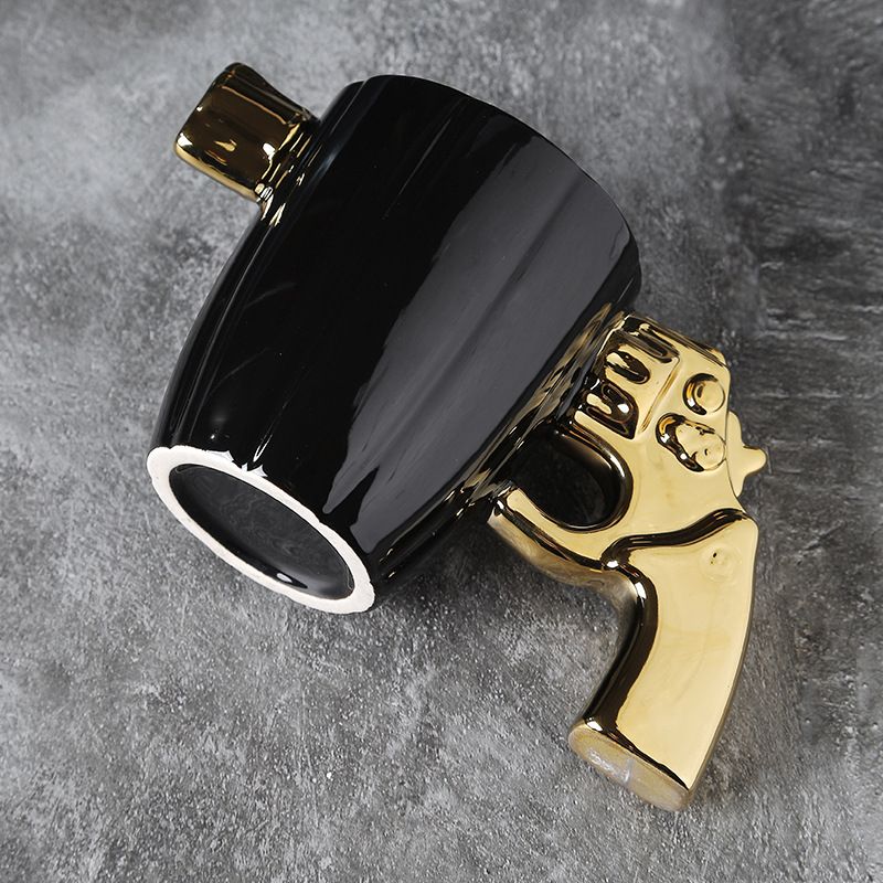 Creative Revolver Ceramic Explosion-proof Military Style Mug Personalized Shape Coffee Large Capacity Water Cup_voghion.com