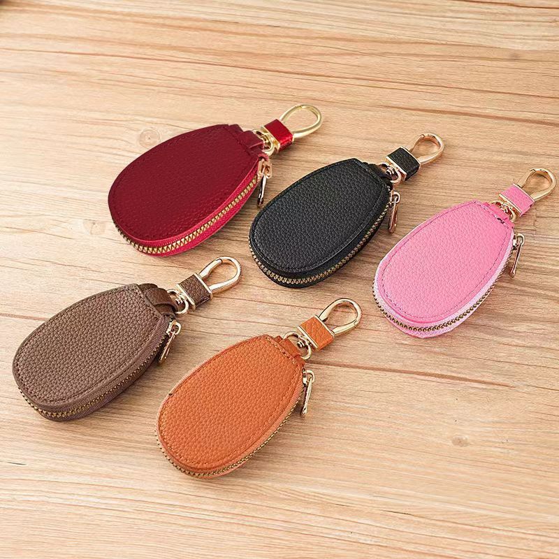 Lychee Pattern Case Unisex Car Key Storage Bag Creative Fashion Simple Pendant Keychain_voghion.com