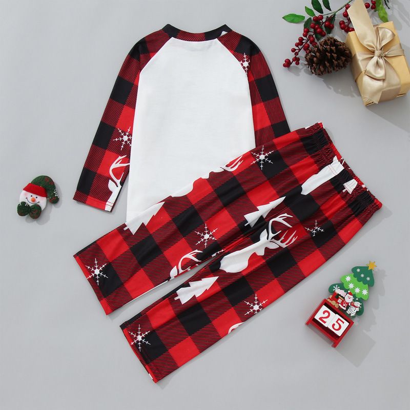 Weihnachtliches Familien-Partner-Pyjama-Set – Gemütliche Langarm-Nachtwäsche mit festlichem Aufdruck für Eltern und Kinder (S-XXL, 2T-14T, 3M-24M)_voghion.com