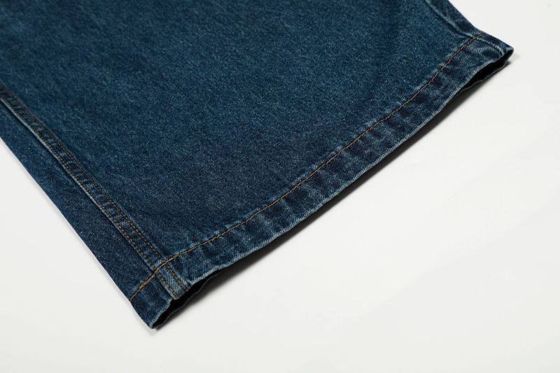 G6875 American Trendy Neutral Street Retro Nostalgic Blue Design Loose Men's Washed Scimitar Jeans_voghion.com