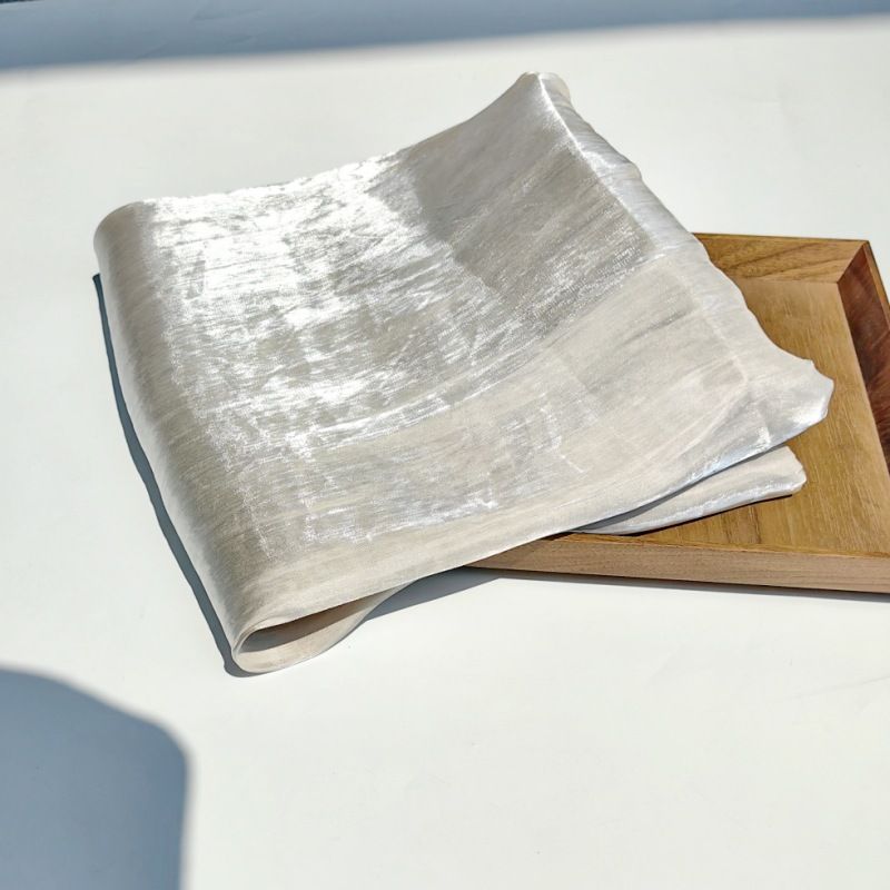 Unisex Solid color scarf silk scarf Thin large gauze travel sun protection shawl Linen plain satin scarf everything_voghion.com