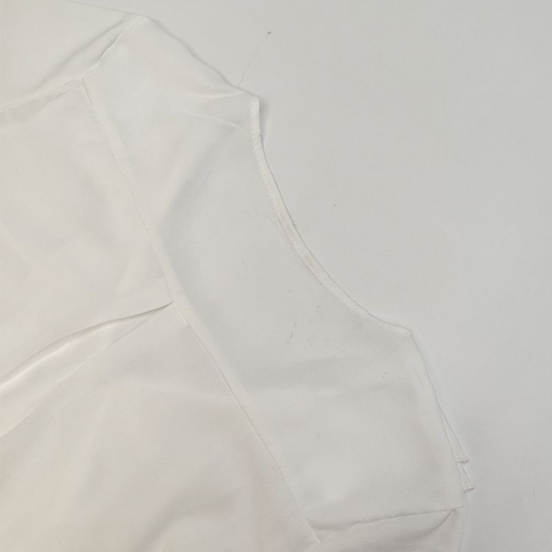 Frühling Damen Neue Mode Rüschen Langarm V-Ausschnitt Krawatte Vielseitige Hemdbluse_voghion.com