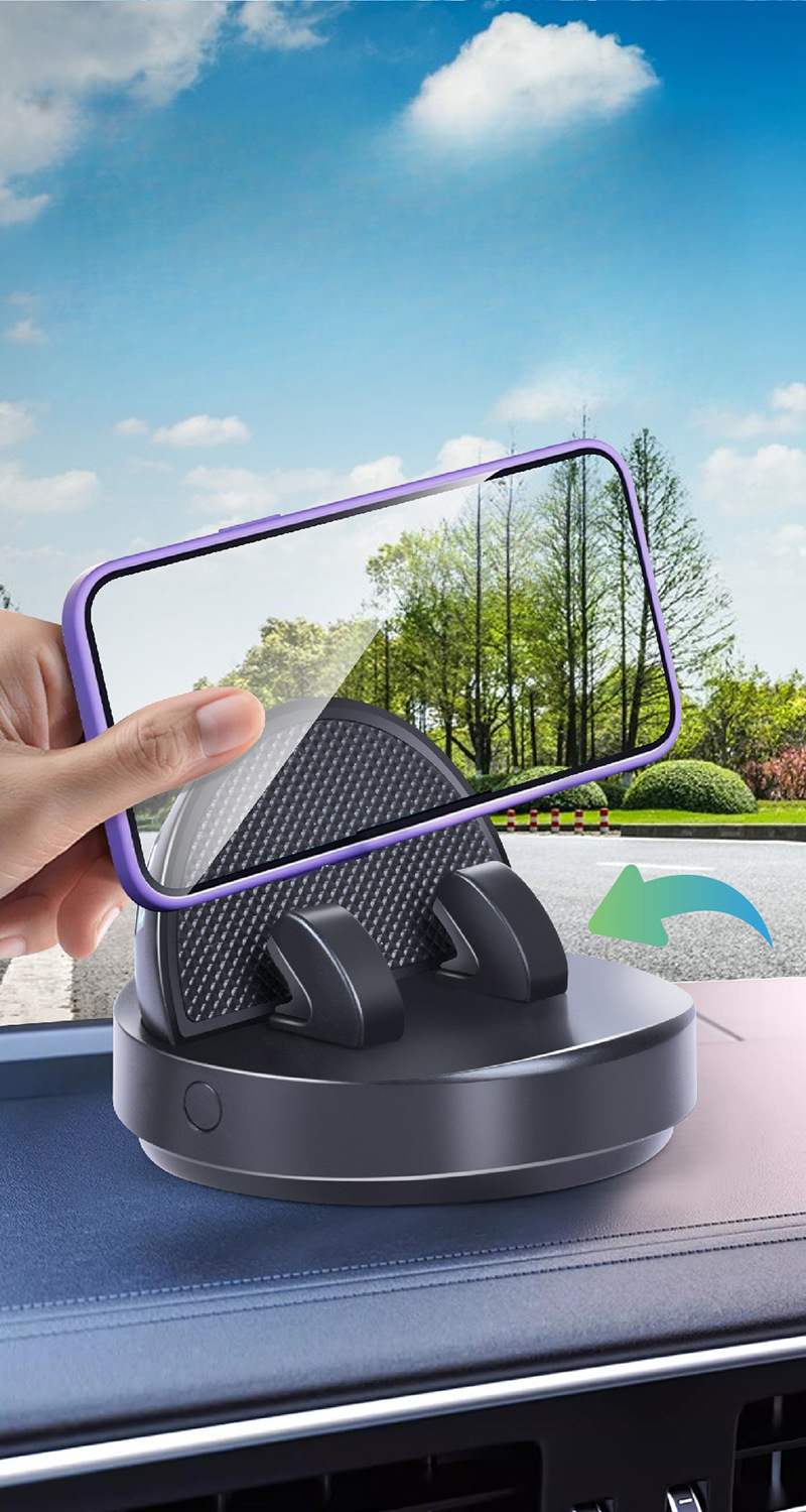 2025 New Dashboard Mobile Phone Navigation 360 ° Rotation Temporary Parking Luminous Number Plate Holder_voghion.com