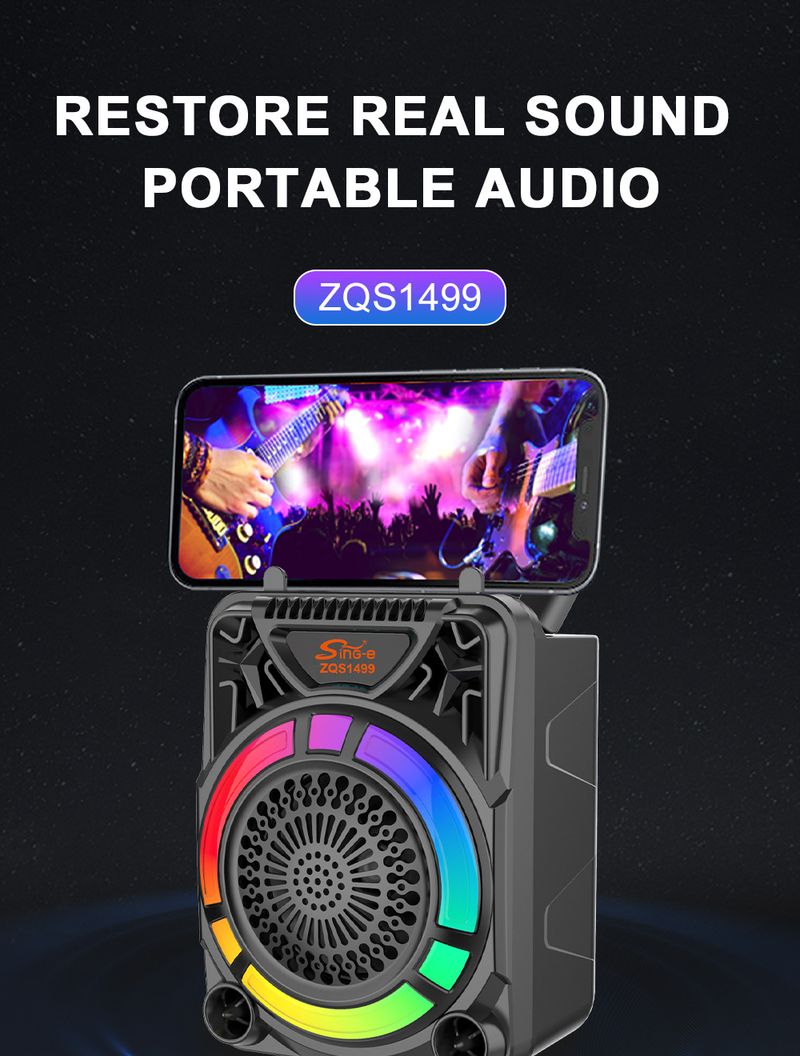 ZQS1499 Gränsöverskridande utrikeshandel utomhus bärbar fyrkantsdans trådlös Bluetooth-högtalare festkaraoke ljud_voghion.com
