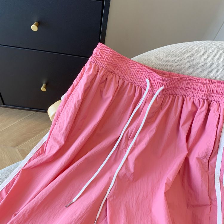 Pantaloni sportivi casual da donna, estivi, con elastico in vita e coulisse, nuovi design, larghi e larghi._voghion.com