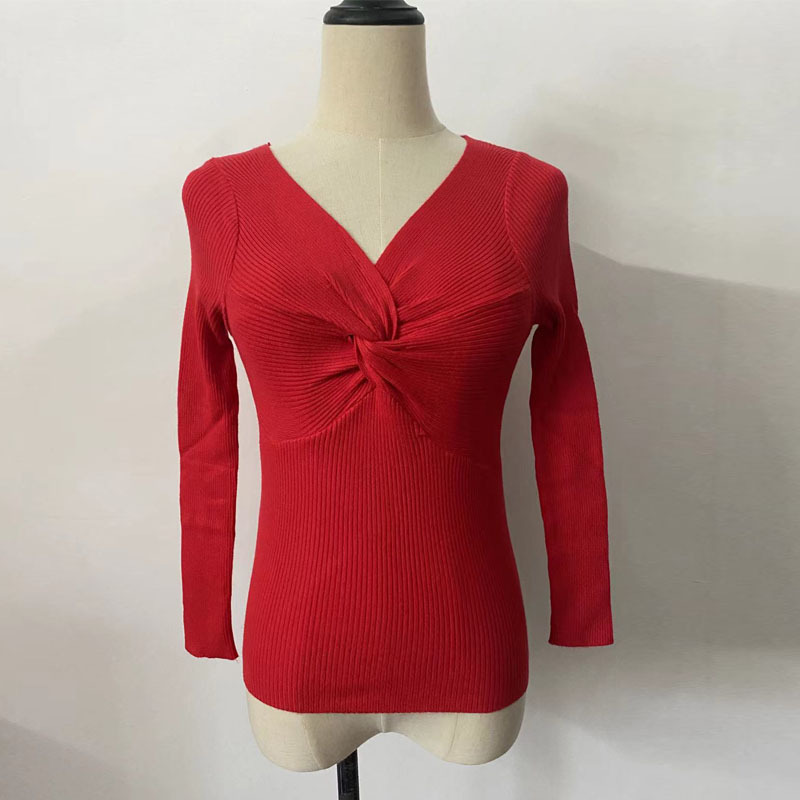Haut pull crépu décontracté à la mode pour femmes_voghion.com