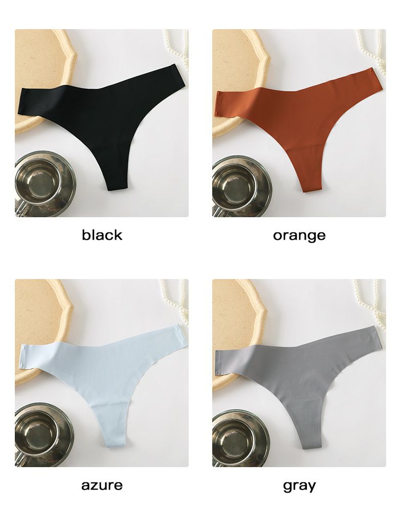 Women's Intimates Ice Silk Underwear For Women Full Cotton Crotch Low Waist Sexy Skin Friendly Solid Color Large Size Briefs_voghion.com