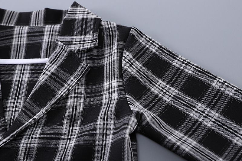 Baby Handsome Plaid Suit Three Piece Suit 2025 Spring And Autumn New Style Little Boy Gentleman Clothes Children Spring Suit_voghion.com