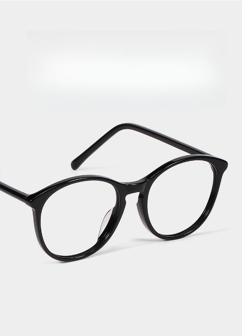Large Natural Women's Eyeglasses, Blue Light Blocking, Prescription Lenses Available, Face Shape_voghion.com