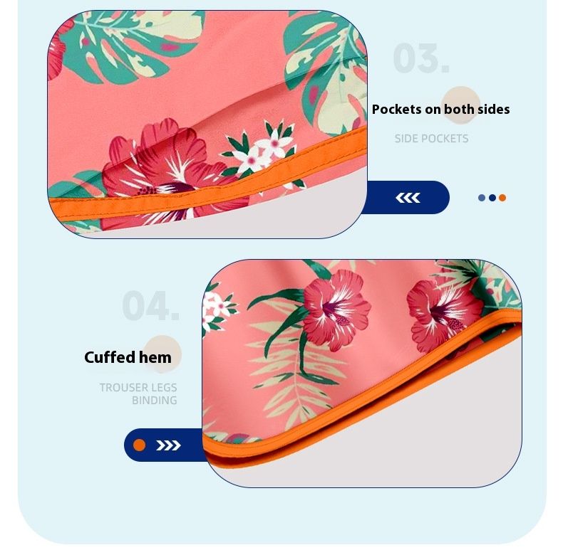 Pantaloni casual estivi stampati, pantaloni da spiaggia in tre parti, pantaloncini da esterno personalizzati ad asciugatura rapida, in rete triangolare, per uomo_voghion.com