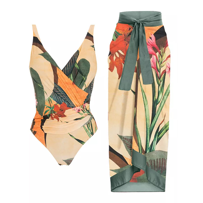 2023 une pièce conservatrice couverture ventre spectacle mince dos ouvert Sexy robe nouvelle source chaude maillot de bain femmes plage jupe_voghion.com